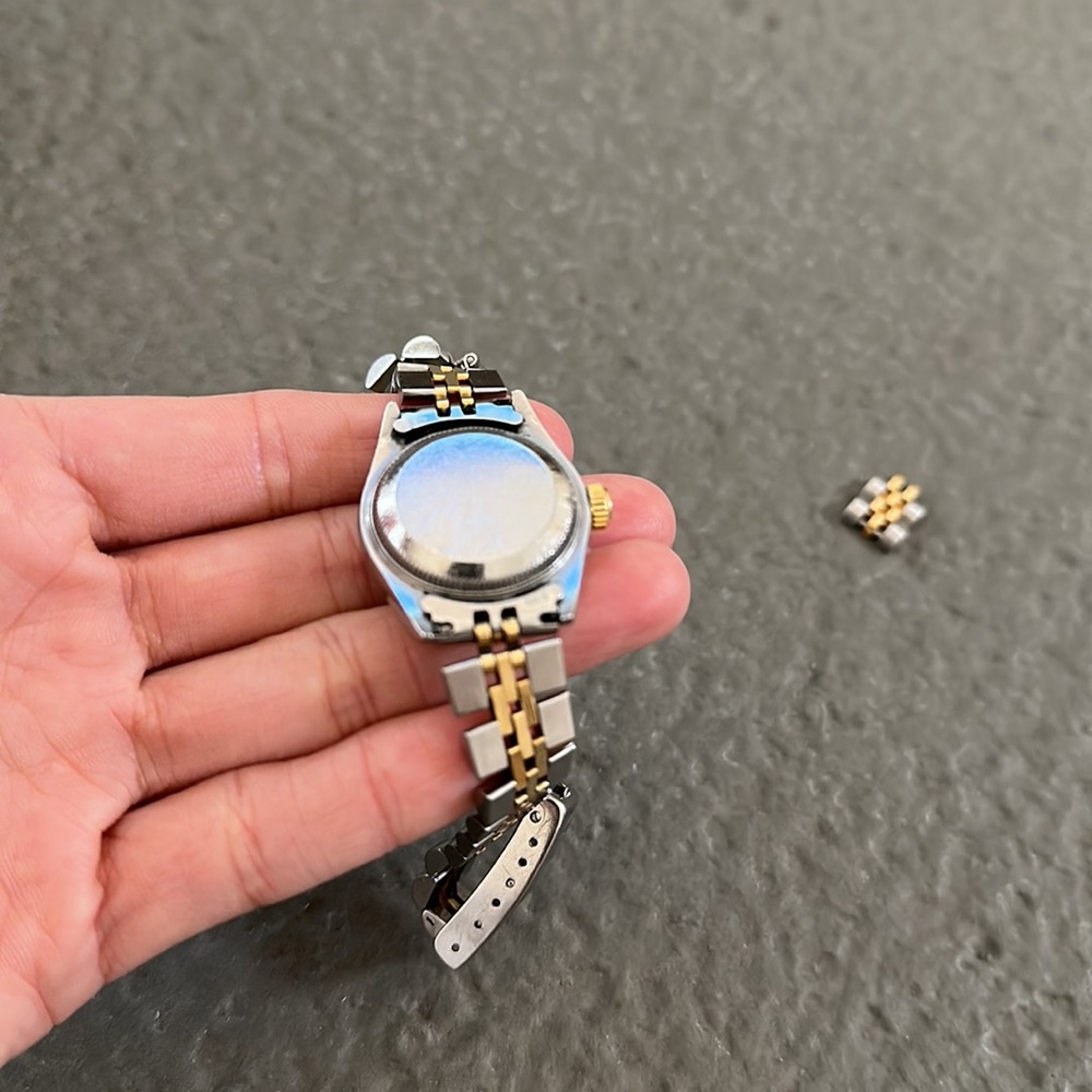 Rolex Ladies Datejust 26 with Diamond Dial Fluted Bezel Jubilee Steel & Gold - Picture 12 of 13